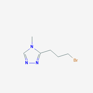 molecular formula C6H10BrN3 B15255004 3-(3-Bromopropyl)-4-methyl-4H-1,2,4-triazole 