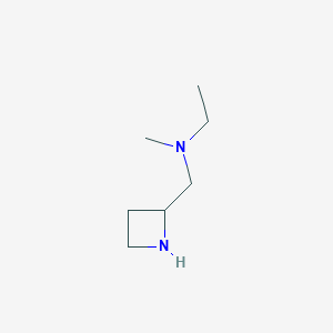 molecular formula C7H16N2 B15255028 [(Azetidin-2-yl)methyl](ethyl)methylamine 