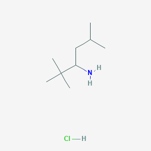 molecular formula C9H22ClN B1525503 2,2,5-Trimethylhexan-3-amine hydrochloride CAS No. 1334149-69-7