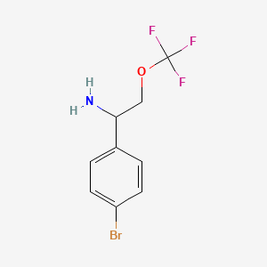 molecular formula C9H9BrF3NO B15255038 1-(4-Bromophenyl)-2-(trifluoromethoxy)ethan-1-amine 