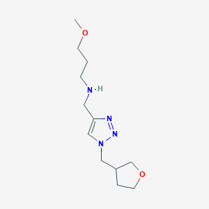 molecular formula C12H22N4O2 B15255041 (3-Methoxypropyl)({1-[(oxolan-3-yl)methyl]-1H-1,2,3-triazol-4-yl}methyl)amine 