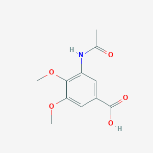 molecular formula C11H13NO5 B1525507 3-Acetamido-4,5-dimethoxybenzoic acid CAS No. 871892-91-0