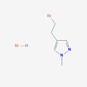 molecular formula C6H10Br2N2 B1525508 4-(2-bromoethyl)-1-methyl-1H-pyrazole hydrobromide CAS No. 1311317-78-8