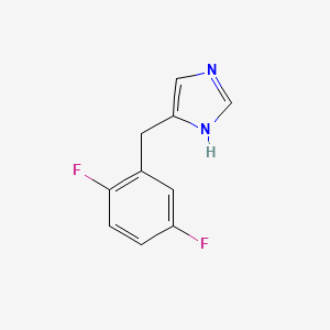 molecular formula C10H8F2N2 B15255089 4-[(2,5-difluorophenyl)methyl]-1H-imidazole 