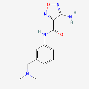 molecular formula C12H15N5O2 B1525510 4-氨基-N-{3-[(二甲氨基)甲基]苯基}-1,2,5-恶二唑-3-甲酰胺 CAS No. 1311314-30-3