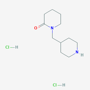 molecular formula C11H22Cl2N2O B1525513 1-(Piperidin-4-ylmethyl)piperidin-2-one dihydrochloride CAS No. 1315367-83-9