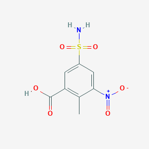 molecular formula C8H8N2O6S B1525516 2-Methyl-3-nitro-5-sulfamoylbenzoic acid CAS No. 1315365-23-1