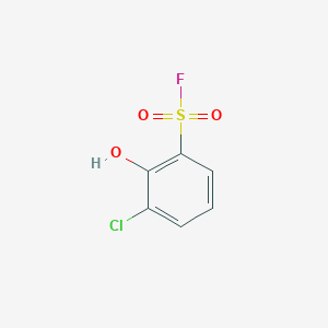 molecular formula C6H4ClFO3S B15255171 3-Chloro-2-hydroxybenzene-1-sulfonyl fluoride 