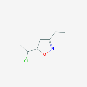 molecular formula C7H12ClNO B1525521 5-(1-Chloroethyl)-3-ethyl-4,5-dihydro-1,2-oxazole CAS No. 1315365-58-2