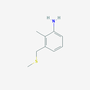 molecular formula C9H13NS B1525522 2-Methyl-3-[(methylsulfanyl)methyl]aniline CAS No. 1179681-32-3