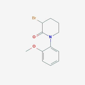 molecular formula C12H14BrNO2 B1525523 3-Bromo-1-(2-methoxyphenyl)piperidin-2-one CAS No. 1315366-42-7