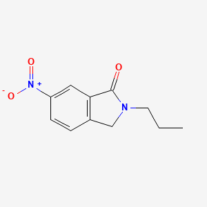 molecular formula C11H12N2O3 B15255248 6-Nitro-2-propylisoindolin-1-one 