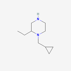 molecular formula C10H20N2 B15255250 1-(Cyclopropylmethyl)-2-ethylpiperazine 