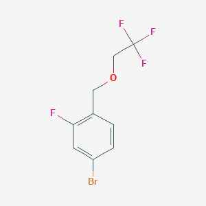 molecular formula C9H7BrF4O B1525527 4-Bromo-2-fluoro-1-((2,2,2-trifluoroethoxy)methyl)benzene CAS No. 1247562-38-4