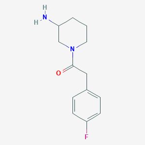 molecular formula C13H17FN2O B1525528 1-(3-Aminopiperidin-1-yl)-2-(4-fluorophenyl)ethan-1-one CAS No. 1274461-96-9