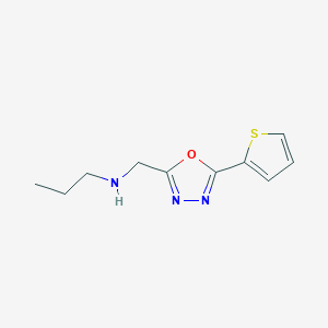 molecular formula C10H13N3OS B15255297 Propyl({[5-(thiophen-2-yl)-1,3,4-oxadiazol-2-yl]methyl})amine CAS No. 900641-38-5