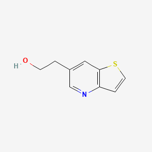 molecular formula C9H9NOS B15255325 2-{Thieno[3,2-b]pyridin-6-yl}ethan-1-ol 