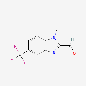 1-methyl-5-(trifluoromethyl)-1H-1,3-benzodiazole-2-carbaldehyde