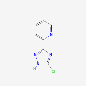 molecular formula C7H5ClN4 B1525536 2-(5-chloro-1H-1,2,4-triazol-3-yl)pyridine CAS No. 1315347-10-4