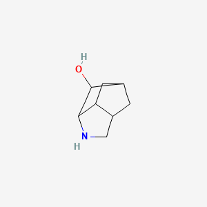 molecular formula C8H13NO B1525539 4-azatricyclo[4.2.1.0,3,7]nonan-2-ol CAS No. 1552375-92-4