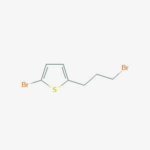 molecular formula C7H8Br2S B15255445 2-Bromo-5-(3-bromopropyl)thiophene 