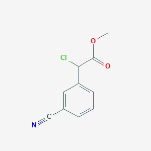 molecular formula C10H8ClNO2 B1525545 甲基2-氯-2-(3-氰基苯基)乙酸酯 CAS No. 1344704-36-4