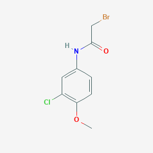 molecular formula C9H9BrClNO2 B1525546 2-bromo-N-(3-chloro-4-methoxyphenyl)acetamide CAS No. 883517-55-3