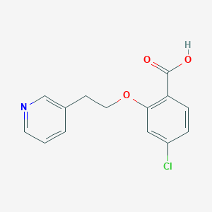molecular formula C14H12ClNO3 B1525549 4-氯-2-[2-(吡啶-3-基)乙氧基]苯甲酸 CAS No. 1275950-89-4