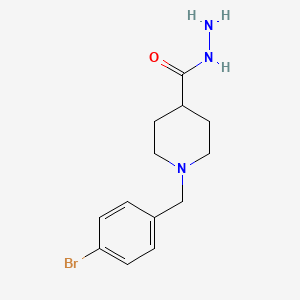 molecular formula C13H18BrN3O B1525555 1-(4-Bromobenzyl)piperidine-4-carbohydrazide CAS No. 1306738-67-9