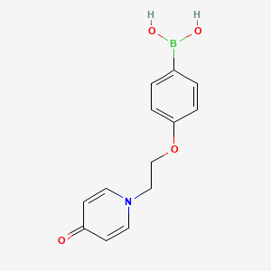 molecular formula C13H14BNO4 B1525558 1-[2-(4-Boronophenoxy)ethyl]-1,4-dihydropyridin-4-one CAS No. 1615247-97-6