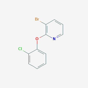 molecular formula C11H7BrClNO B1525561 3-Bromo-2-(2-chlorophenoxy)pyridine CAS No. 1215809-13-4