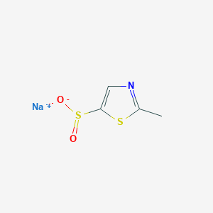 molecular formula C4H4NNaO2S2 B15255650 Sodium 2-methyl-1,3-thiazole-5-sulfinate 