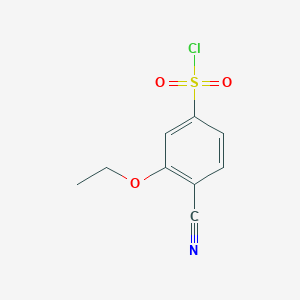 molecular formula C9H8ClNO3S B1525568 4-Cyano-3-ethoxybenzene-1-sulfonyl chloride CAS No. 1187051-48-4