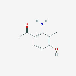 molecular formula C9H11NO2 B1525570 1-(2-Amino-4-hydroxy-3-methylphenyl)ethanone CAS No. 1093741-78-6