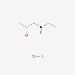 molecular formula C5H12ClNO B1525571 1-(Ethylamino)propan-2-one hydrochloride CAS No. 1314969-78-2