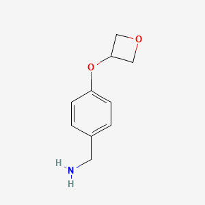 molecular formula C10H13NO2 B1525573 [4-(Oxetan-3-yloxy)phenyl]methanamine CAS No. 1349719-23-8