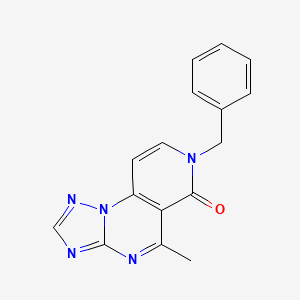 molecular formula C16H13N5O B1525575 7-benzyl-5-methylpyrido[3,4-e][1,2,4]triazolo[1,5-a]pyrimidin-6(7H)-one CAS No. 1306739-28-5