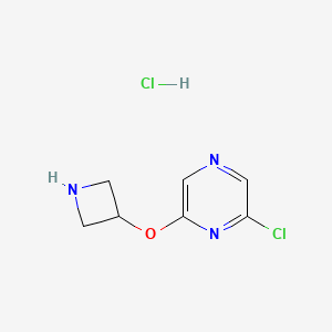 molecular formula C7H9Cl2N3O B1525576 2-(3-Azetidinyloxy)-6-chloropyrazine hydrochloride CAS No. 1332528-34-3