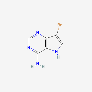 molecular formula C6H5BrN4 B1525577 7-Bromo-5H-pyrrolo[3,2-d]pyrimidin-4-amine CAS No. 1311275-33-8