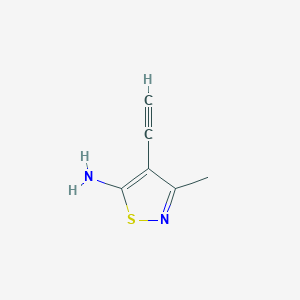 molecular formula C6H6N2S B1525580 4-Ethynyl-3-methyl-1,2-thiazol-5-amine CAS No. 851049-24-6