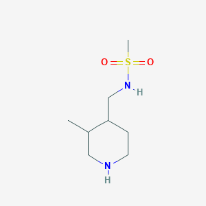 molecular formula C8H18N2O2S B15255859 N-[(3-Methylpiperidin-4-yl)methyl]methanesulfonamide 