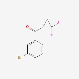 molecular formula C10H7BrF2O B1525586 (3-Bromophenyl)(2,2-difluorocyclopropyl)methanone CAS No. 1350636-99-5