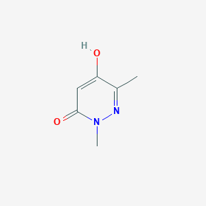 molecular formula C6H8N2O2 B1525587 5-Hydroxy-2,6-dimethylpyridazin-3(2H)-one CAS No. 869357-37-9