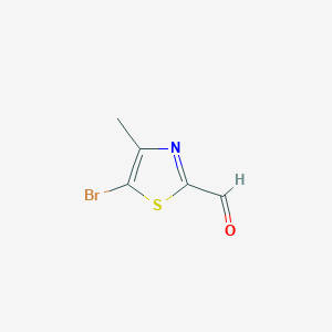 molecular formula C5H4BrNOS B1525591 5-Bromo-4-methyl-1,3-thiazole-2-carbaldehyde CAS No. 95453-56-8