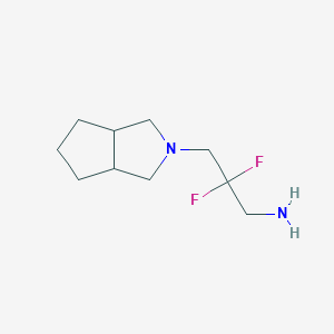 molecular formula C10H18F2N2 B15255935 2,2-Difluoro-3-{octahydrocyclopenta[c]pyrrol-2-yl}propan-1-amine 