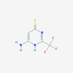 molecular formula C5H4F3N3S B1525596 6-Amino-2-(trifluoromethyl)pyrimidine-4-thiol CAS No. 1333960-88-5