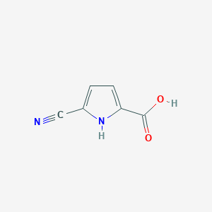 molecular formula C6H4N2O2 B1525600 5-Cyano-1H-pyrrole-2-carboxylic acid CAS No. 854044-30-7