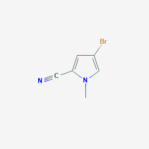 molecular formula C6H5BrN2 B1525604 4-bromo-1-methyl-1H-pyrrole-2-carbonitrile CAS No. 1289207-30-2