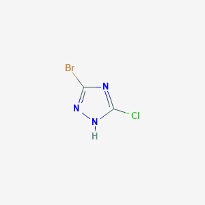 molecular formula C2HBrClN3 B1525605 3-bromo-5-chloro-1H-1,2,4-triazole CAS No. 15777-55-6