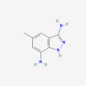 molecular formula C8H10N4 B15256069 5-Methyl-1H-indazole-3,7-diamine 